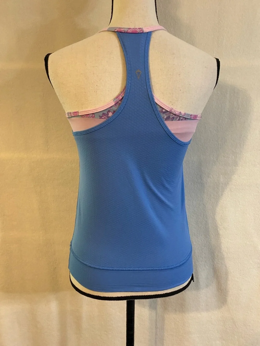 Ivivva athletica periwinkle blue pink double dutch racerback tank